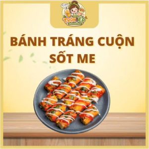 Bánh tráng cuộn sốt me